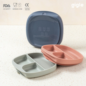 Gigle Silicone Suction Plate / Piring Makan Bayi / Piring Bayi Silikon