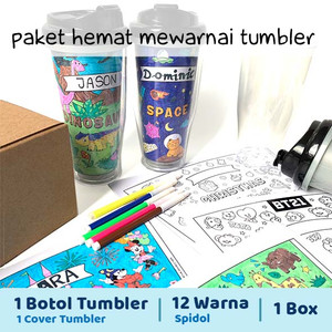 shukaku Paket Hemat Mewarnai Tumbler | Hampers Souvenir Ulang Tahun