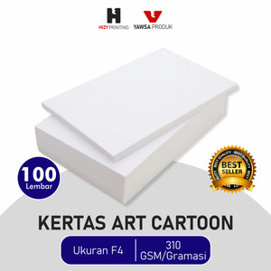Kertas Art Carton/Art Karton 310 GSM/Gram Ukuran F4 - 100 Lembar