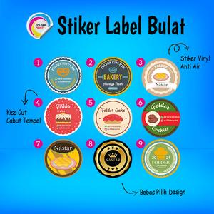 Cetak Stiker Bulat Anti Air Waterproof Custom Label Kemasan Produk