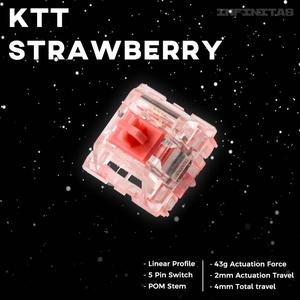 Content KTT Strawberry Pre-Lubed Mechanical keyboard switch (Linear)