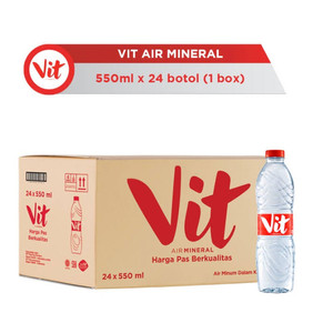 Air minum VIT 550ml Kemasan Dus Isi 24 Botol Mineral Water
