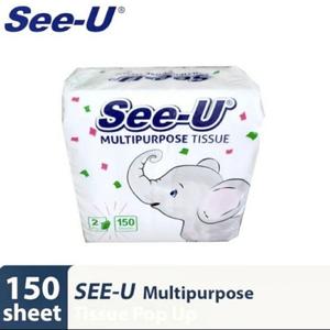 Tisu See U isi 150sheet/ Tisu Pop Up See-U/ Tisu See U Gajah Kemenkes