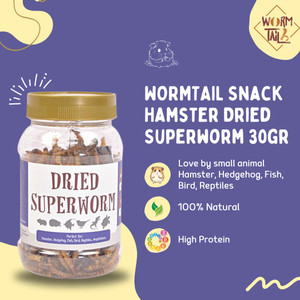 WORMTAIL Snack Ulat Jerman Kering Dried Superworm 30gr