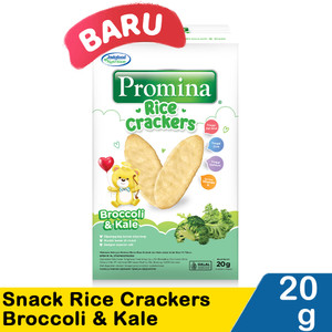 Promina Rice Crackers Broccoli & Kale 20g / Cemilan Anak
