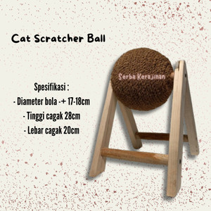 Cat Scratcher Ball - Mainan Kucing Bola - Cakaran Anabul