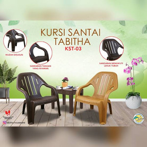 Tabitha - Kursi Santai Kursi Rotan Plastik Anyaman KST 03