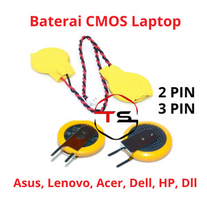 Baterai Battery Batre CMOS Cimos Bios Laptop Komputer Solder 2 3 Pin CR2032 CR1220 ML1220