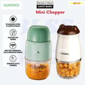 Food Processor Chopper Mpasi Mini SAMONO 300ml 200w 6 mata pisau