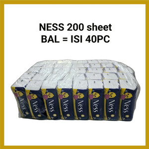 Tisu Tissue NESS 200 sheet 2ply Facial tisu Isi 40 pcs (1 bal)
