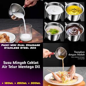 Melting Pot Chocolate Panci Stainless Steel 304 Peleleh Coklat/Susu
