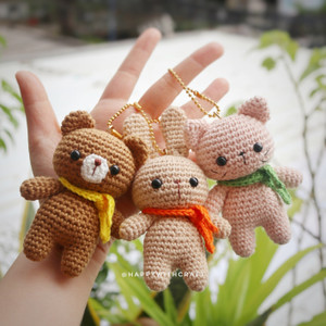 Boneka Rajut (Amigurumi) Animals with Scarves