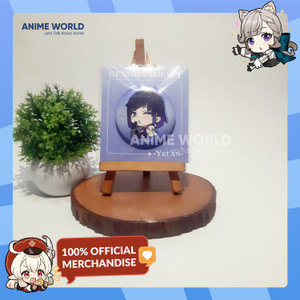 Yelan Chibi Expression Can Badge - Pin Badge Yelan Seri Chibi Emoji Genshin Impact Official Merchandise