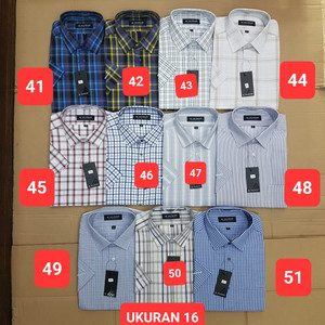 Kemeja Alisan lengan pendek original reguler fit uk 16