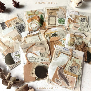 EPHEMERA VINTAGE [35+ pcs] by BrownyBeige - Bujo Mini Kit Penpal Snailmail Bundle Kertas Deco Ephemeral Dekor Journal Jurnal Aesthetic DIY Scrapbook Gift Wrapping Memo Sticker Stiker ticket postcard hiasan cute lucu Antique Antik BROWNYBEIGE