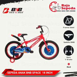 SEPEDA ANAK COWOK BMX BNB SPACE 18 INCH BAN LEBAR 2.50