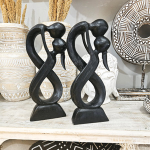love statue patung kayu minimalis patung abstrak home decor primitive table sttaue