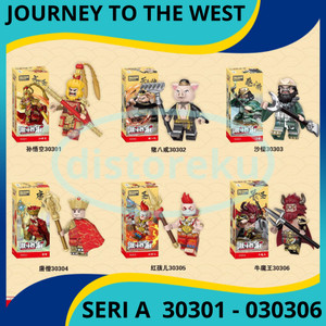 DE COOL BRICK DECOOL BRICKS JOURNEY TO THE WEST SUN WU KONG ZHU BA JIE SHA SENG TANG SENG HONG HAI ER NIU MO WANG FIGURE KARAKTER KERA SAKTI MENCARI KITAB SUCI SERIES 30301 - 30306 TIPE A