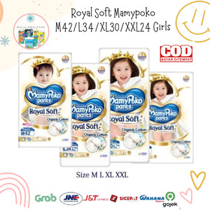(MS) Royal Soft Mamypoko M42/L34/XL30/XXL24 Girls Tipe Celana