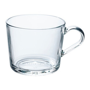 Mug Gelas Cangkir Bertelinga Kaca Bening untuk Kopi dan Teh 230 360 ml
