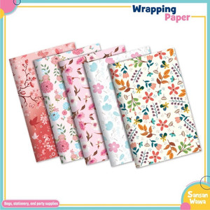 Sansan Wawa Kertas Kado - Motif Bunga 5 pcs / Motif