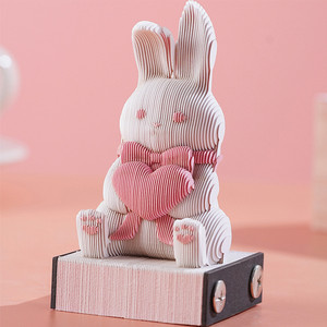 3d Cute Rabbit Memo Pad Notes Three- Dimensional Rabbit Memo Pad Paper Notes Kawaii Desk Decoration Accessories
