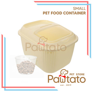Food Container Box SMALL Toples Makanan Snack Cemilan Dry Dog Food Kibble Pelet Kering Cup Takar