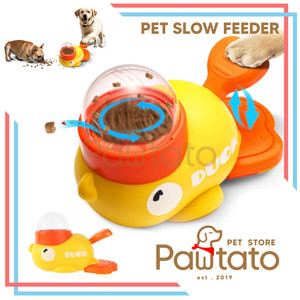 Mainan Anjing Duck Feeder Toy Puppy Dog Puzzle Training Slow Treat Dispenser Smart Pet