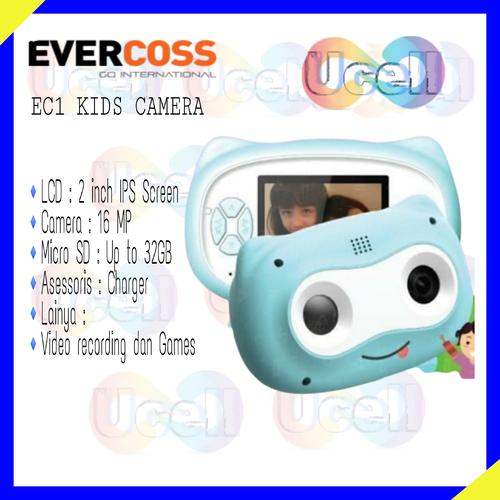 Foto Produk Evercoss EC1 Kids Camera - Original - Biru dari ucell cempaka