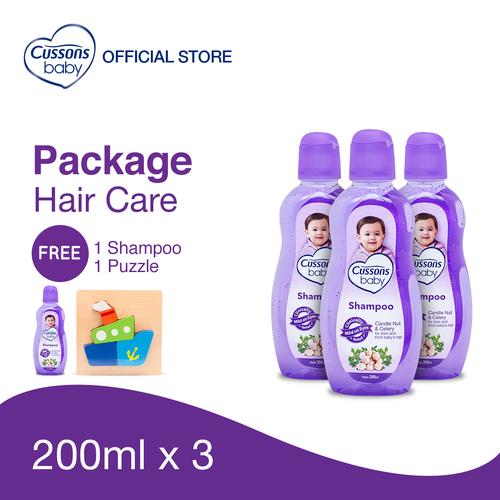 Foto Produk Cussons Baby Shampoo Candle Nut & Celery Pack - Beli 3 GRATIS 1 dari Cussons Official Store