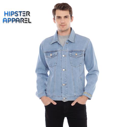 Foto Produk Original jaket jeans hipster warna biru muda - Biru Muda, M dari Hipster Official
