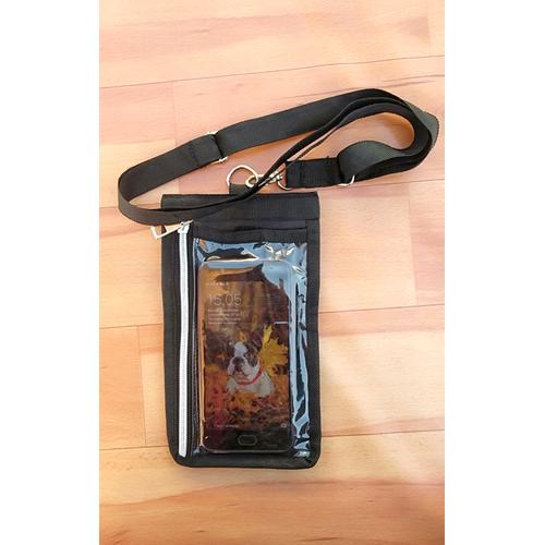 Foto Produk Tas Handphone-Tas Hp-Tas Ponsel-Tas Gantungan Leher-Tas Multifungsi - Hitam dari Calvien Shop