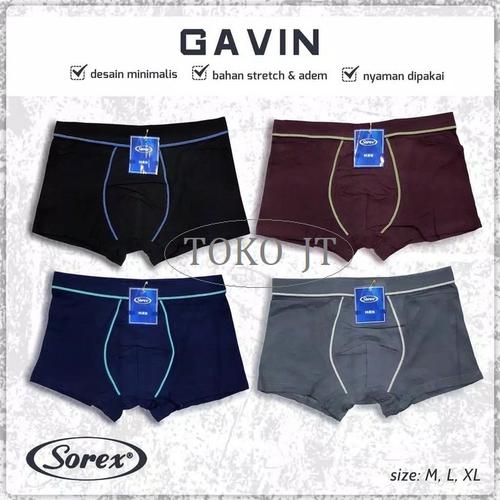 Foto Produk Celana Dalam Laki Laki Boxer Pria Sorex Katun Gavin 2pcs 38213 - M dari Toko JT