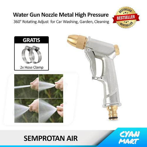 Foto Produk Water Gun Spray Semprotan Air Cuci Mobil Nozzle Steam Stainless Brass - NOZZLE - PENDEK dari CyanMart