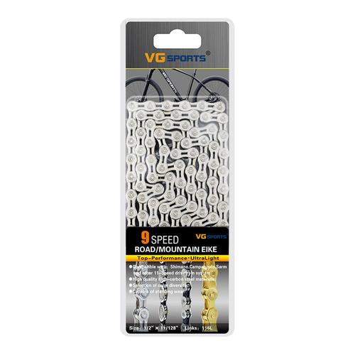 Foto Produk Rantai Sepeda SILVER VG Sports 9 10 Speed Ori Gold Half Hollow Chain - 8speed dari speedyman
