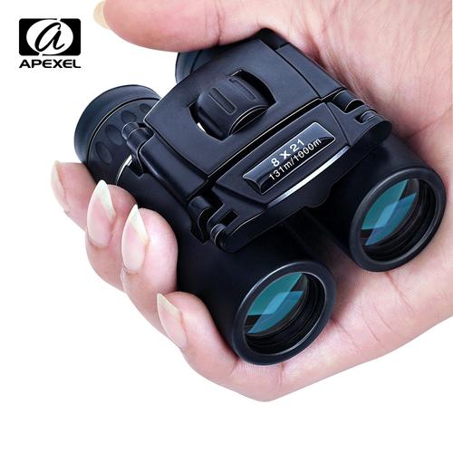 Foto Produk Teropong Binoculars Compact Zoom 8x21 APS-8X21 Teropong Outdoor Black dari rubic wear