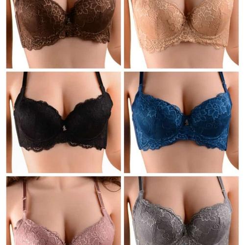 Foto Produk Elena 451 Bra Brukat Cantik Busa Tipis Kawat Size 34-40 - Coklat Muda, 34 dari SA UNDERWEAR