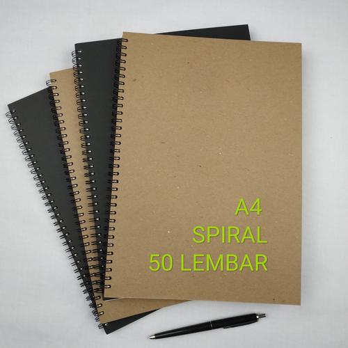 Foto Produk BUKU TULIS A4 JILID SPIRAL | NOTEBOOK - kraft, polos dari Tat Tet Tot