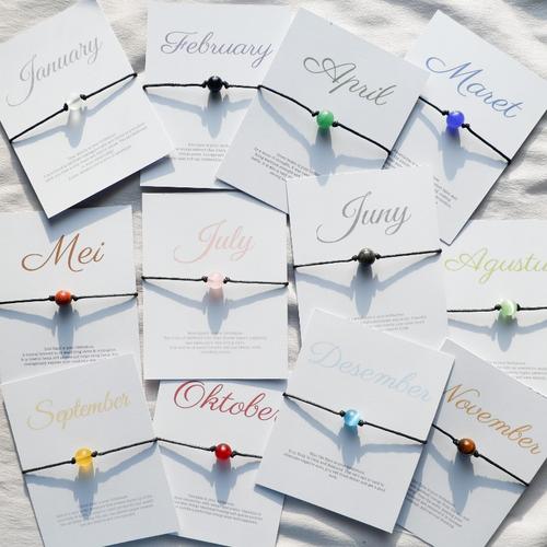 Foto Produk BIRTHSTONE BRACELET - Gelang Bulan Lahir - JULY - DESEMBER - july dari Gienscollection
