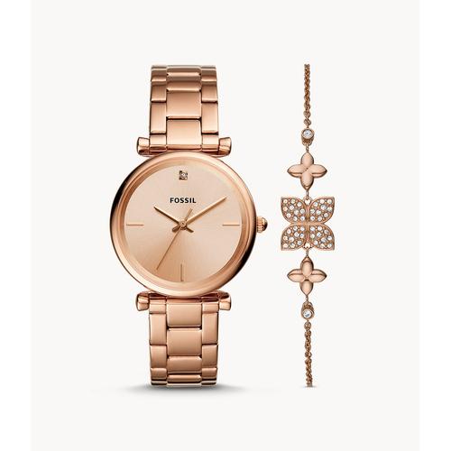 Jual Jam Tangan Fossil Set rosegold 