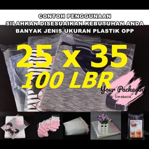 Foto Produk PLASTIK OPP 25X35 SEAL BUNGKUS / PACKING BAJU, GARMENT DLL dari Your Packaging