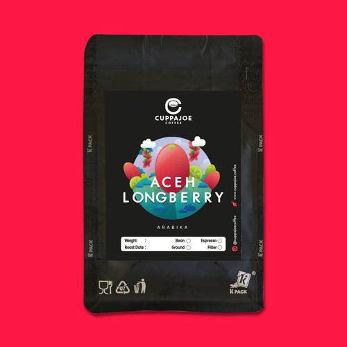 Foto Produk Kopi Arabika Aceh Longberry 100 gram (Biji/Bubuk) - Biji dari CuppaJoe
