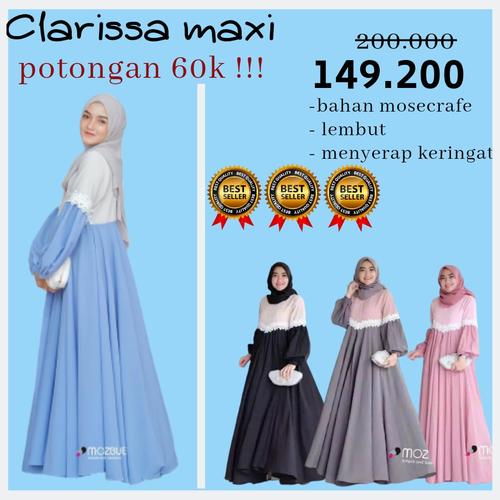 Gambar Clarissa Maxi | Gamis Mutiara Dress Muslim dari SPEED_DEALS Kota Bandung Tokopedia