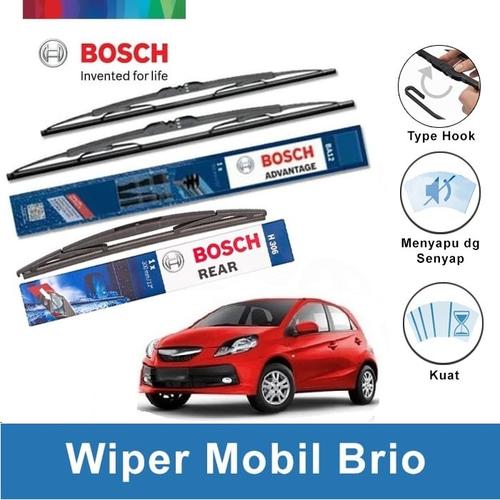 Foto Produk Bosch Wiper Depan & Belakang Honda Brio Advantage 22" & 14" + H306 dari BOSCH by Klik Onderdil