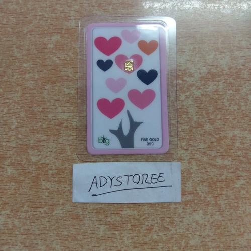 Foto Produk emas mini "B.I.G" 0.1gram - Merah Muda dari adystoree