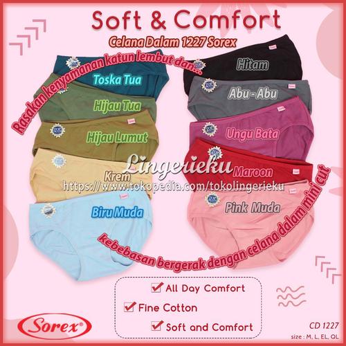 Foto Produk Celana Dalam Wanita Katun Halus Polos Sorex 1227 Ukuran L - Grosir Random dari Lingerieku