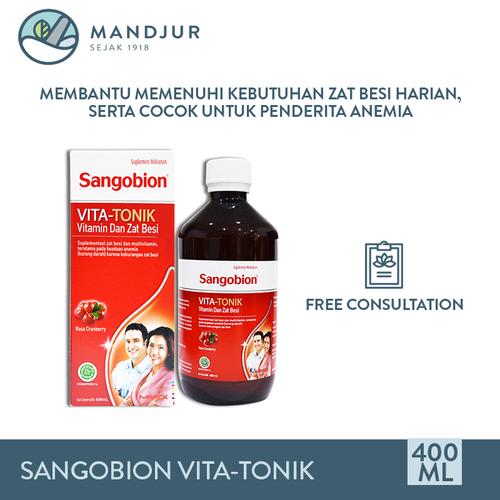 Foto Produk Sangobion VITA-TONIK 400 mL - Suplemen Penambah Darah / Anemia dari mandjur