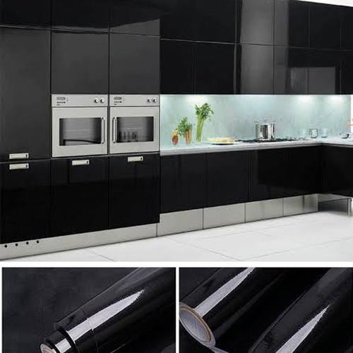 Foto Produk wallpaper sticker kitchen set hitam glossy 61 x 5mtr 783 dari galleria gorden lighting