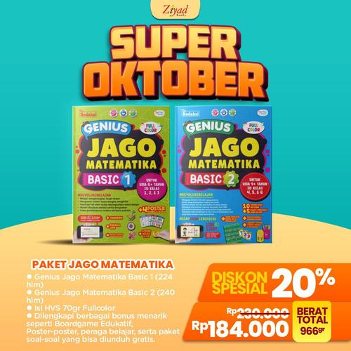 Foto Produk Buku Pendamping Matematika SD Paket Genius Jago Matematika Basic 1-2 dari bukulaku.id