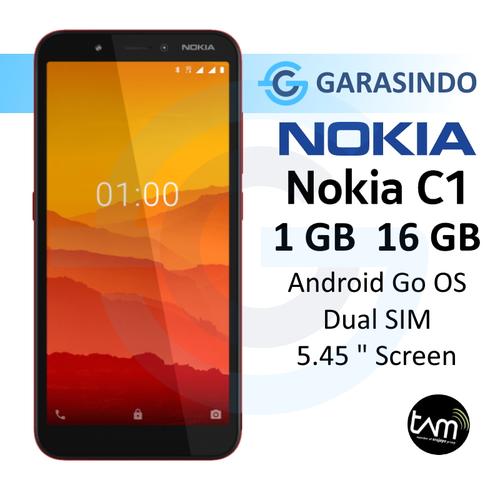 Foto Produk Nokia C1 2020 1/16 GB 1GB 16GB Garansi Resmi Nokia (TAM) - Merah dari Garasi.ku